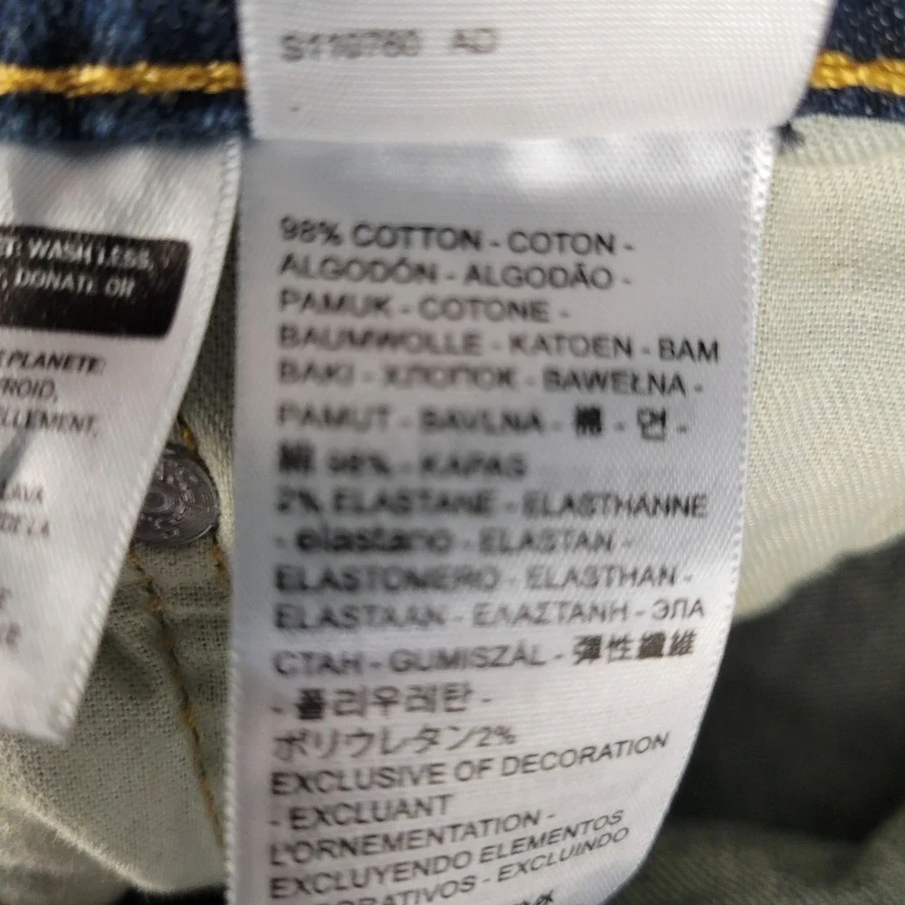 Levis 541 Jeans Mens 33x32 Blue Athletic Fit Tapered Dark Wash Stretch Denim
